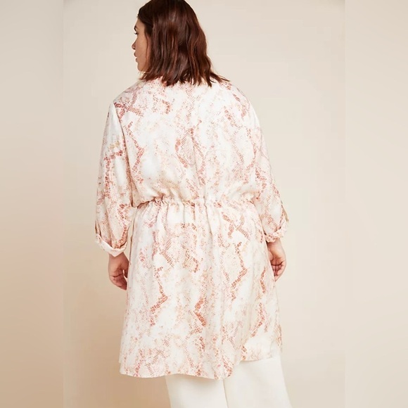 Cupcakes snd Cashmere Heather Snake-Printed Trench Coat 3X - Picture 5 of 10